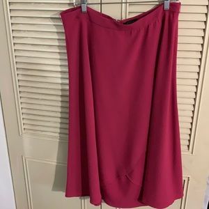 Ann Taylor Hot Pink Midi Skirt